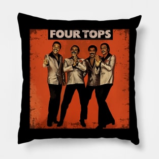 Motown Groove Revelation The Four Band's Legacy Echoing in Your Fashion Pillow