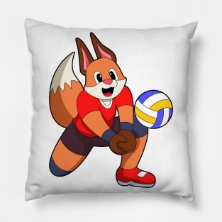 Fox at Volleyball Sports Pillow