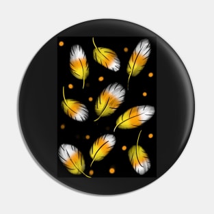 Candy Corn colored Leaves on black Pin