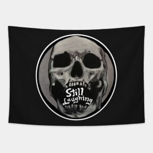 Skull Still Laughing Tapestry