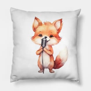 Red Fox Singing Pillow