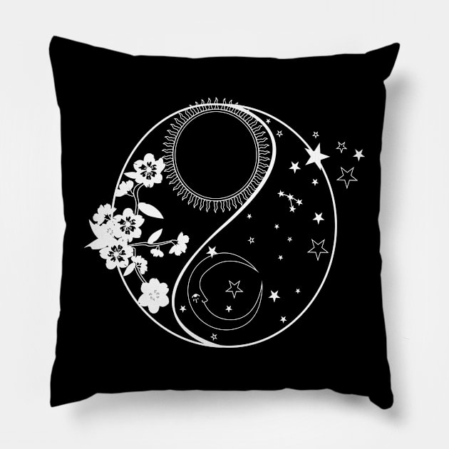 YING-YANG UNIVERSE Pillow by Rikufe