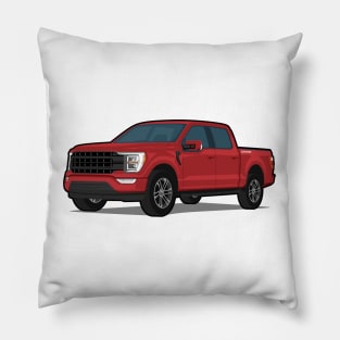 Car truck off road f-150 red Pillow