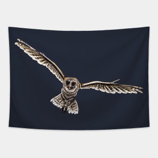 Flying barn owl Tapestry