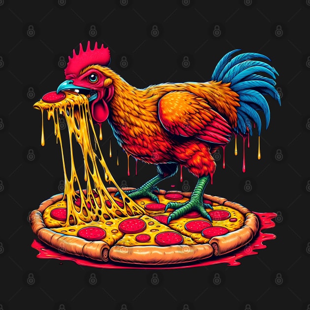 Chicken Pepperoni Pizza T-rex style by DaysMoon