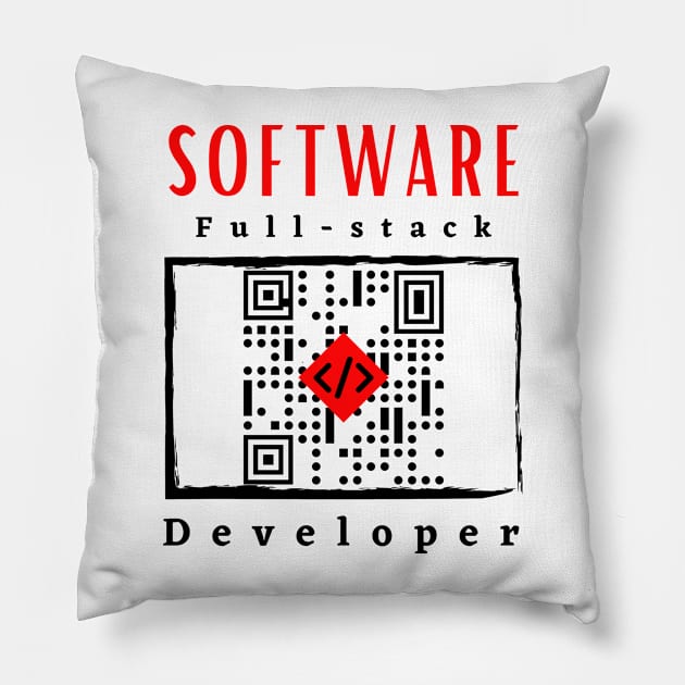 Software Full- Stack Developer motivational design Pillow by Digital Mag Store