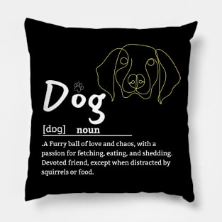 Dog Defined Golden Pillow