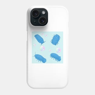 Blue Isopods and Bubbles Phone Case