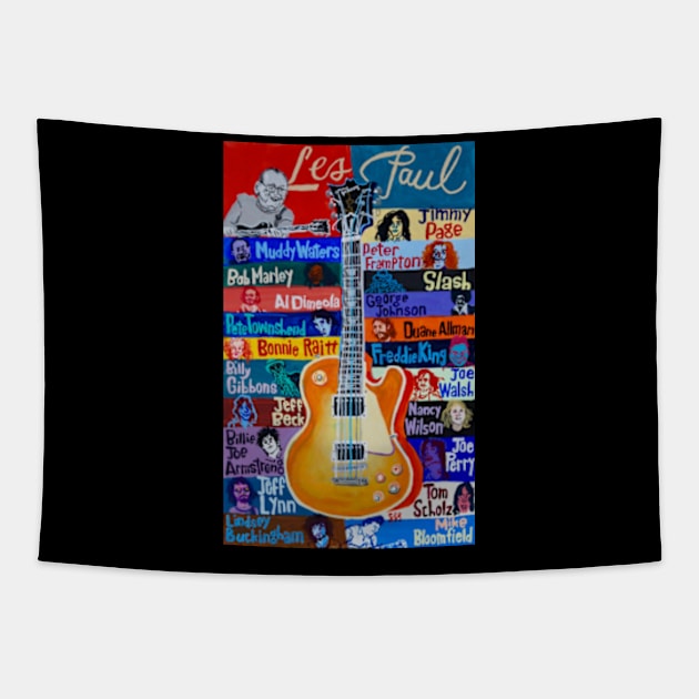 Les Paul Tribute Tapestry by SPINADELIC