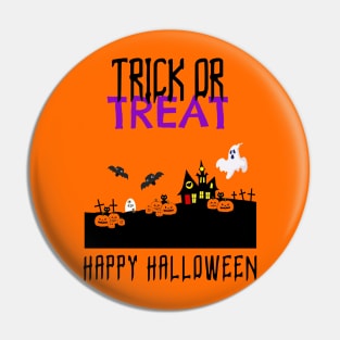 Trick Or Treat Happy Halloween Day Pin