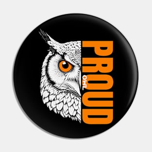 Majestic Proud Owl - Unique Wildlife Inspired Print Pin