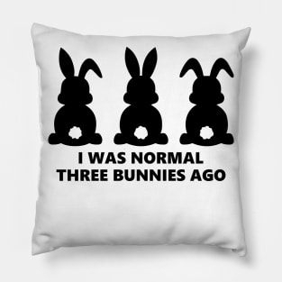 i was normal 3 bunnies ago Pillow