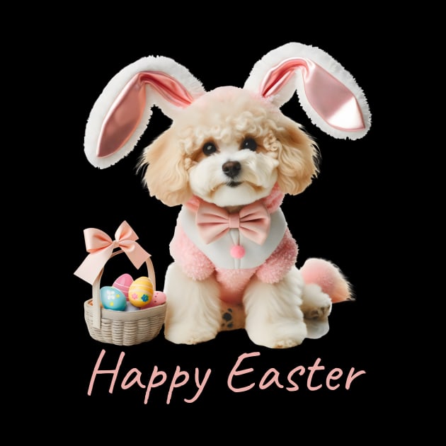 Easter bunny maltipoo by Ingridpd