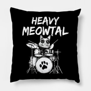 Heavy Meowtal Cat Metal Music Funny Pet Pillow