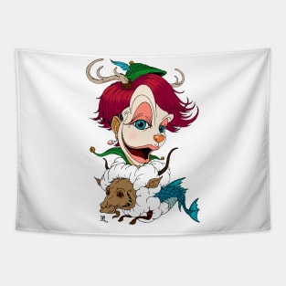 capricorn goat t-shirt Tapestry