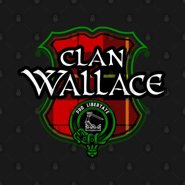 Clan Wallace Surname Scottish Clan Tartan Crest Badge by Celtic Folk