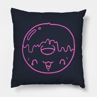 Pink Happy Donut Face Pillow