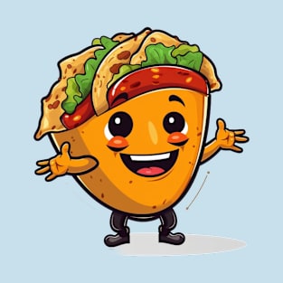 kawaii Taco cehees T-Shirt cute potatofood funny T-Shirt