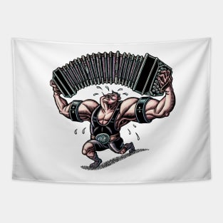 Bandoneon Strongman (color) Tapestry