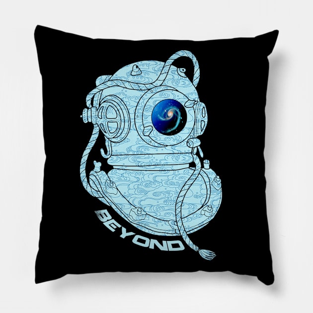 DEEP SEA EXPLORER: BEYOND Pillow by Blacklinesw9