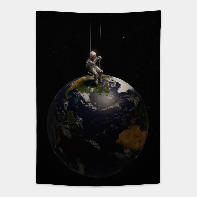 Earth Is My Playground Tapestry by nicebleed