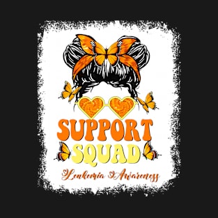 Support Team Squad Ribbon Leukemia Awareness Month T-Shirt