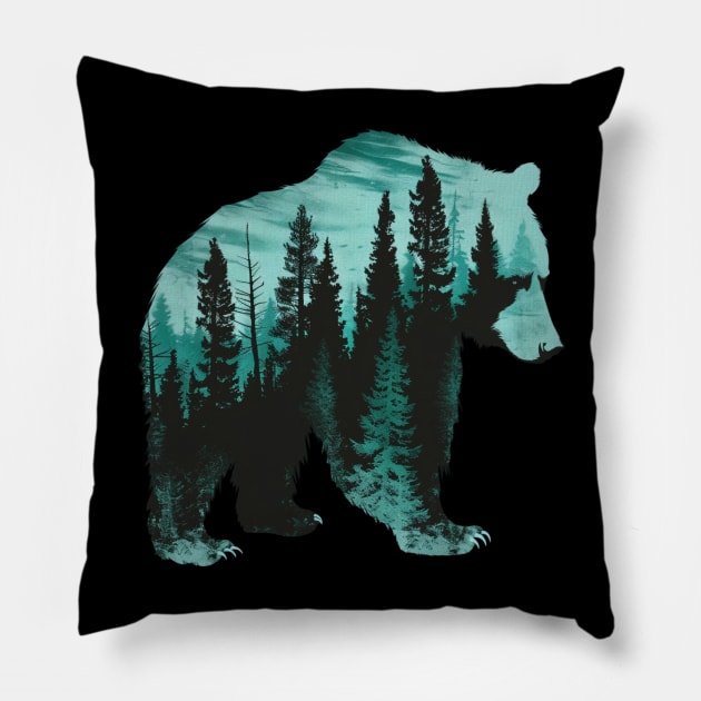 Grizzly Bear Marvellous Mothers Pillow by xXYazzyChanArtsXx