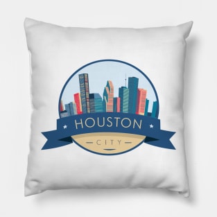 Houston City Landscape Pillow