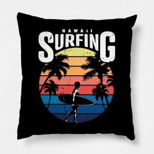 Hawaii Surfing Pillow