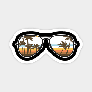 Tropical Sunset Sunglasses Magnet