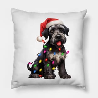 Christmas Giant Schnauzer Pillow