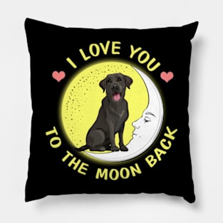 I Love You To The Moon And Back Labrador Pillow