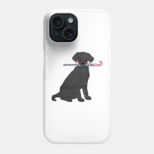 Black Lab Retriever Preppy Madras Field Hockey Dog Phone Case