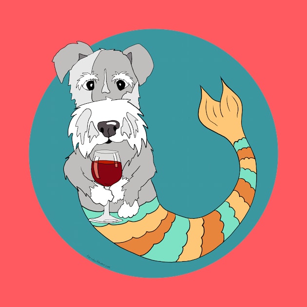 Sidney the Schnauzer Mermutt by abrushwithhumor