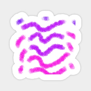 Pink purple stripes watercolor art Magnet