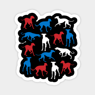 Patriotic Greyhound Dog America Flag 4Th Of July Magnet