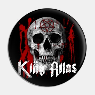 King Atlas Skull [Pentagram] Pin