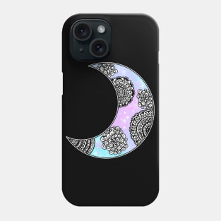 Crescent Moon Mandala Galaxy Phone Case