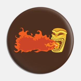 Flaming Tiki Pin