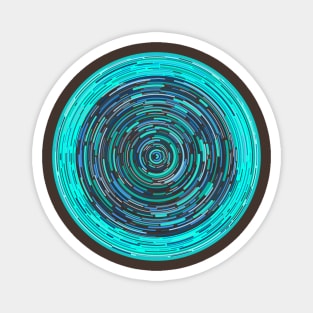 China Blue Concentric Circles Magnet