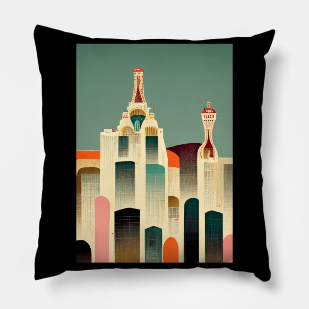 Las Vegas Skyline Throw Pillow 