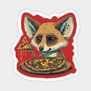 Funny animal eating pizza gift ideas Magnet