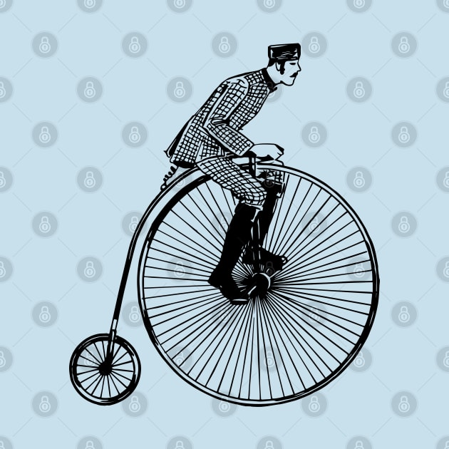 Vintage Penny Farthing Cyclist by TwistedCharm