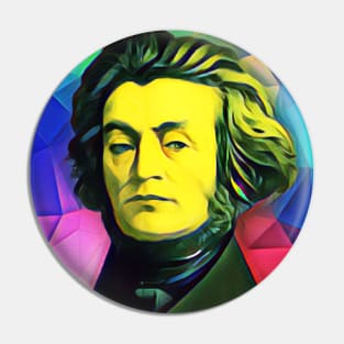 Adam Mickiewicz Colourful Portrait | Adam Mickiewicz Artwork 7 Pin