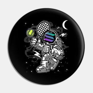 Astronaut Tennis Solana SOL Coin To The Moon Crypto Token Cryptocurrency Blockchain Wallet Birthday Gift For Men Women Kids Pin