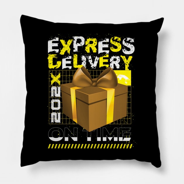 Express Delivery Pillow by RadioaktivShop