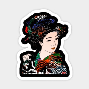 Japanese Geisha Chrysanthemum Kimono 105 Magnet