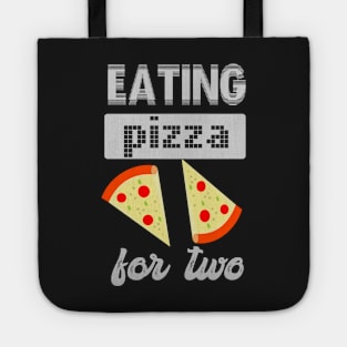 eating pizza for two Tote