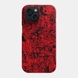 Red doodle Phone Case