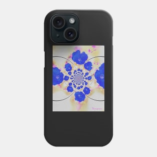 Slumber in Blue Poppies Phone Case